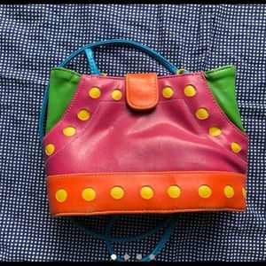 colorful, vibrant, and vintage purse